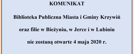 BIBLIOTEKA NADAL ZAMKNIĘTA!